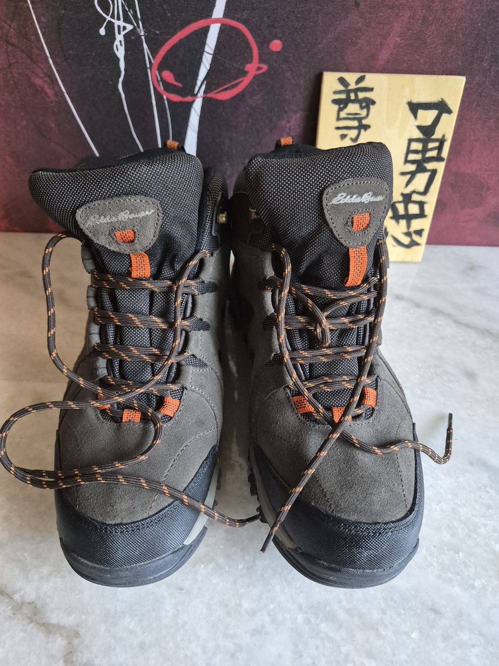 Eddie Bauer Men's Brighton Waterproof Hiking Boots - Size 12with Orange Accents